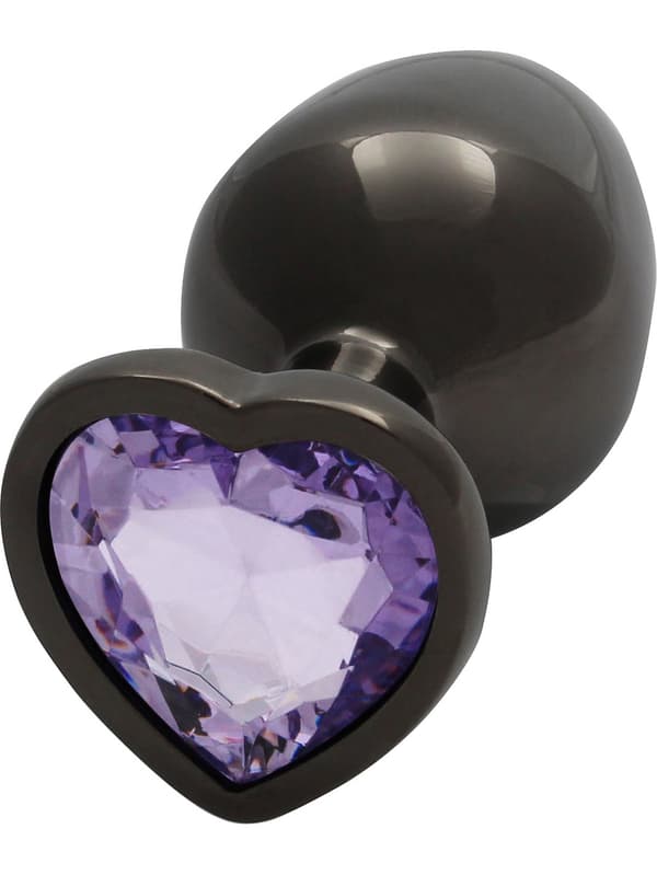 Ouch!: Heart Gem Metal Butt Plug, medium