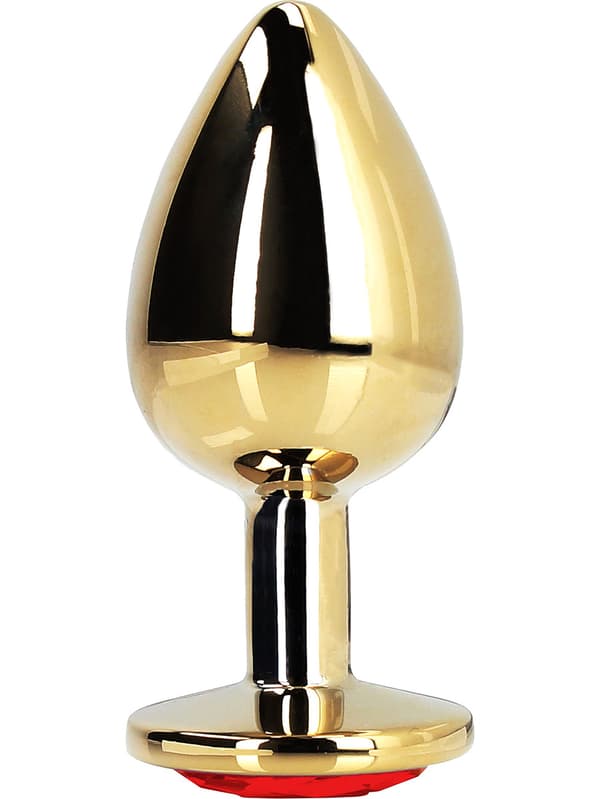 Ouch!: Heart Gem Metal Butt Plug, medium