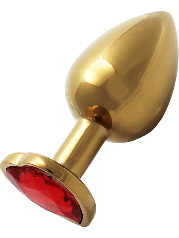 Ouch!: Heart Gem Metal Butt Plug, medium