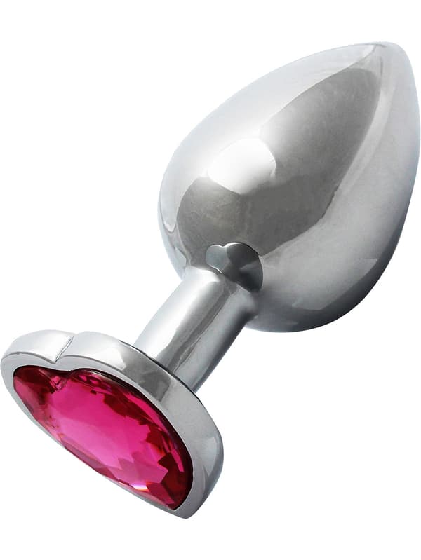 Ouch!: Heart Gem Metal Butt Plug, medium