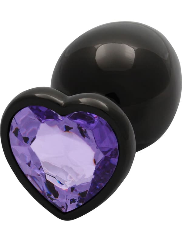Ouch!: Heart Gem Metal Butt Plug, large