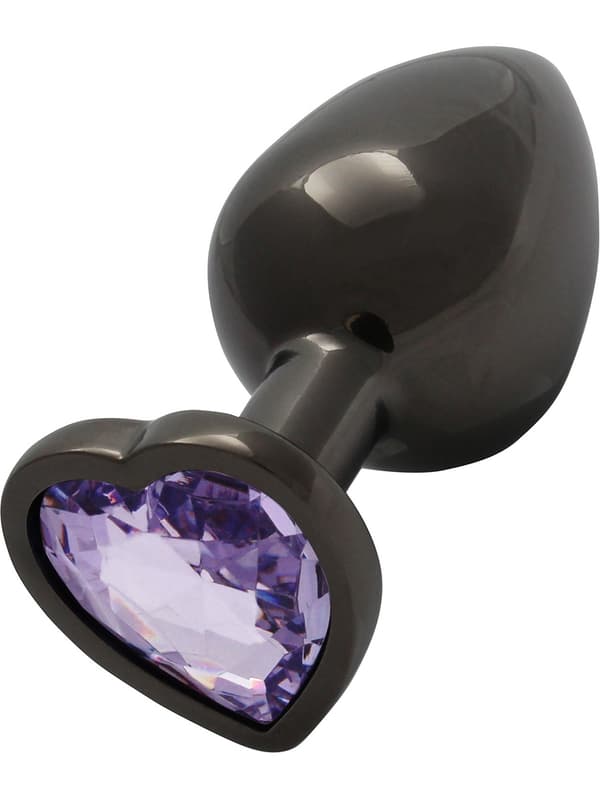 Ouch!: Heart Gem Metal Butt Plug, large
