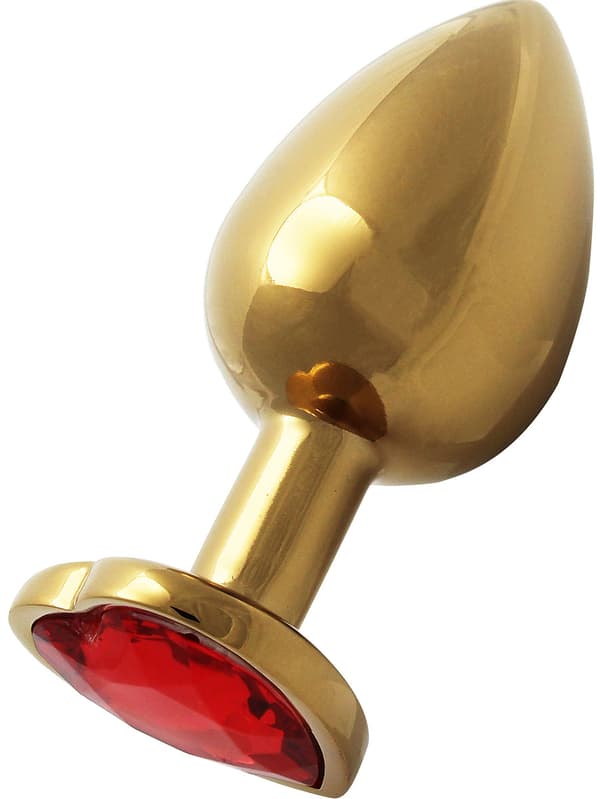 Ouch!: Heart Gem Metal Butt Plug, large