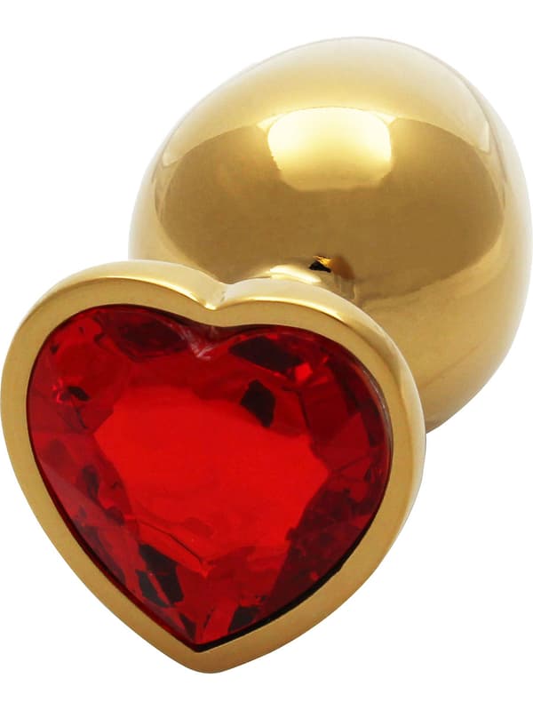Ouch!: Heart Gem Metal Butt Plug, large