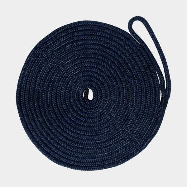Förtöjningslina med splitsad ögla Robline Vinga, dubbelflätad polyester, Ø14 mm, 12 meter, marinblå