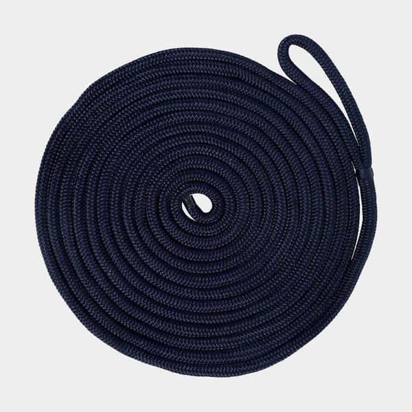 Förtöjningslina med splitsad ögla Robline Vinga, dubbelflätad polyester, Ø20 mm, 12 meter, marinblå