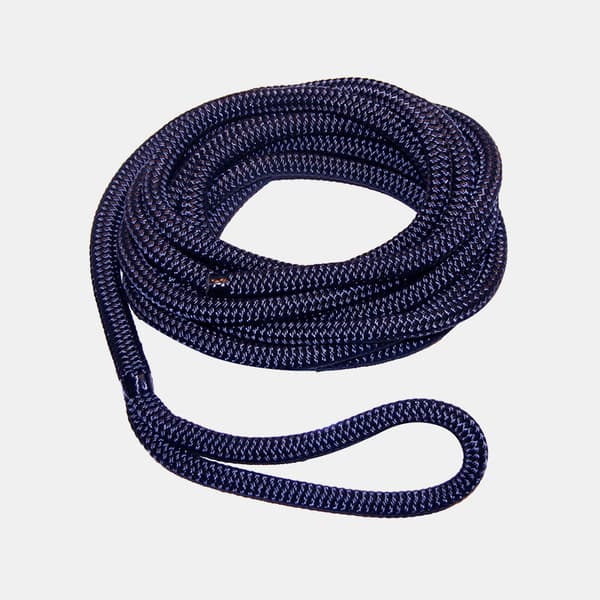 Förtöjningslina med splitsad ögla Robline Vinga, dubbelflätad polyester, Ø12 mm, 6 meter, marinblå