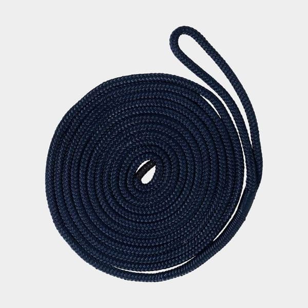Förtöjningslina med splitsad ögla Robline Vinga, dubbelflätad polyester, Ø12 mm, 6 meter, marinblå