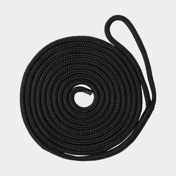 Förtöjningslina med splitsad ögla Robline Vinga, dubbelflätad polyester, Ø14 mm, 6 meter, svart