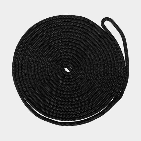 Förtöjningslina med splitsad ögla Robline Vinga, dubbelflätad polyester, Ø14 mm, 12 meter, svart