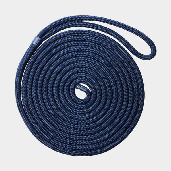 Förtöjningslina med splitsad ögla NOCK Smögen, 24-flätad polyester, Ø18 mm, 10 meter, marinblå