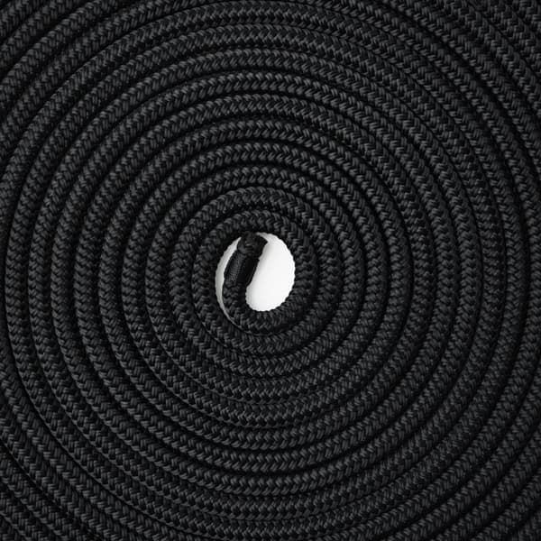 Förtöjningslina med splitsad ögla NOCK Smögen, 16-flätad polyester, Ø10 mm, 20 meter, svart
