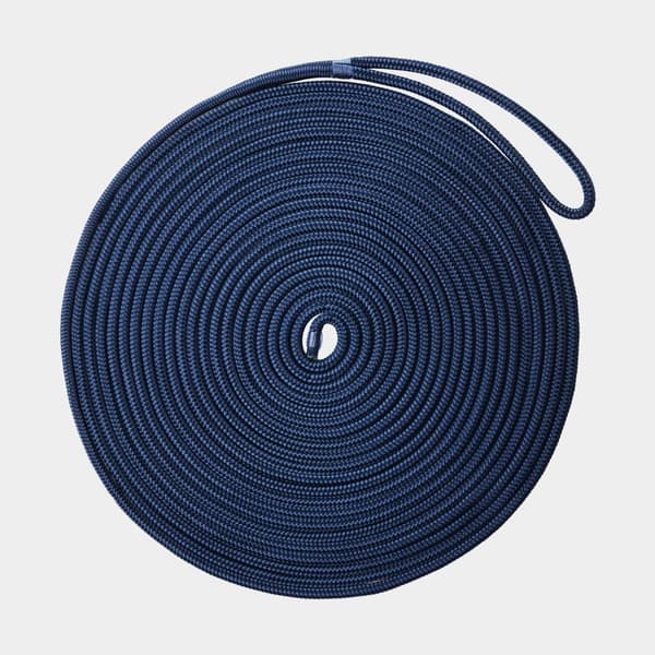 Förtöjningslina med splitsad ögla NOCK Smögen, 16-flätad polyester, Ø10 mm, 20 meter, marinblå