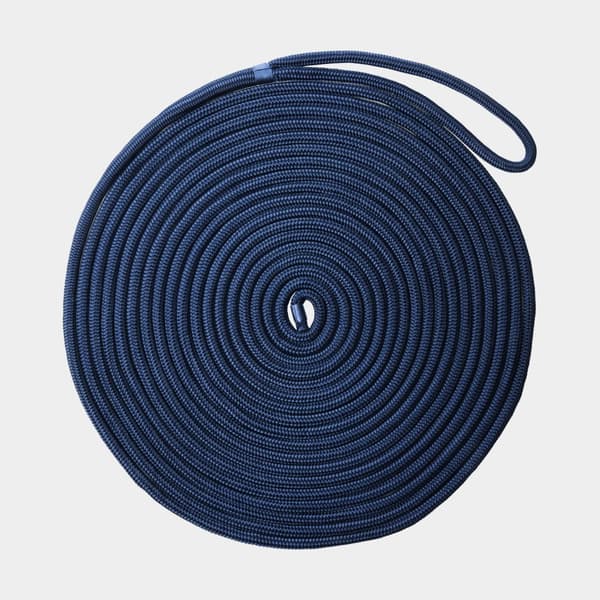 Förtöjningslina med splitsad ögla NOCK Smögen, 24-flätad polyester, Ø14 mm, 20 meter, marinblå