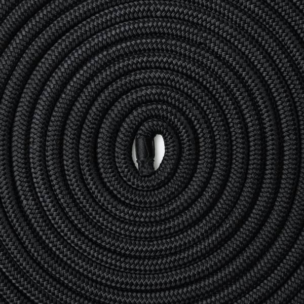 Förtöjningslina med splitsad ögla NOCK Smögen, 24-flätad polyester, Ø18 mm, 20 meter, svart