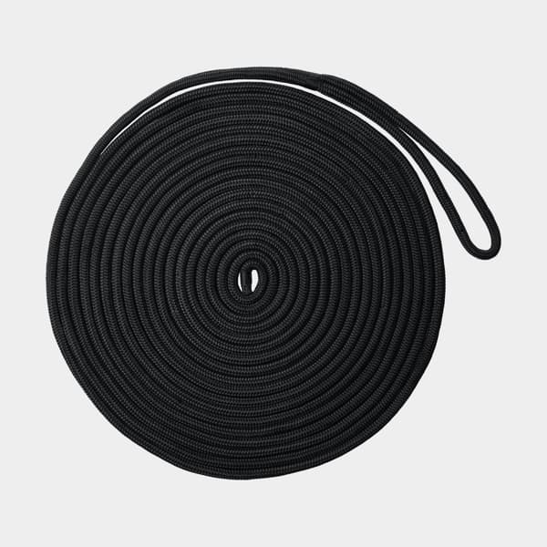 Förtöjningslina med splitsad ögla NOCK Smögen, 24-flätad polyester, Ø18 mm, 20 meter, svart