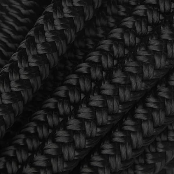 Förtöjningslina med isplitsad karbinhake NOCK Marstrand Klick&amp;Go, 16-flätad polyester, Ø12 mm, 6 meter, svart