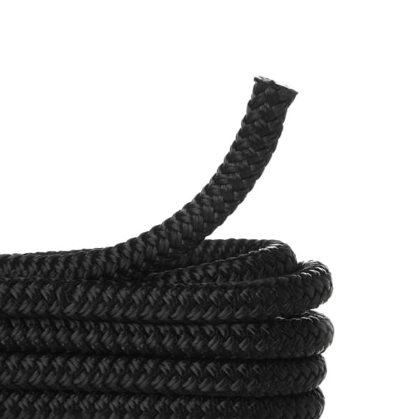 Förtöjningslina med isplitsad karbinhake NOCK Marstrand Klick&amp;Go, 16-flätad polyester, Ø12 mm, 6 meter, svart
