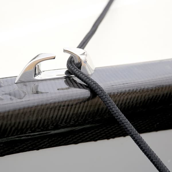 Förtöjningslina med isplitsad karbinhake NOCK Marstrand Klick&amp;Go, 16-flätad polyester, Ø12 mm, 6 meter, svart
