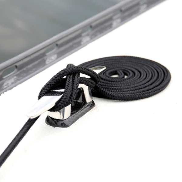 Förtöjningslina med isplitsad karbinhake NOCK Marstrand Klick&amp;Go, 16-flätad polyester, Ø12 mm, 6 meter, svart