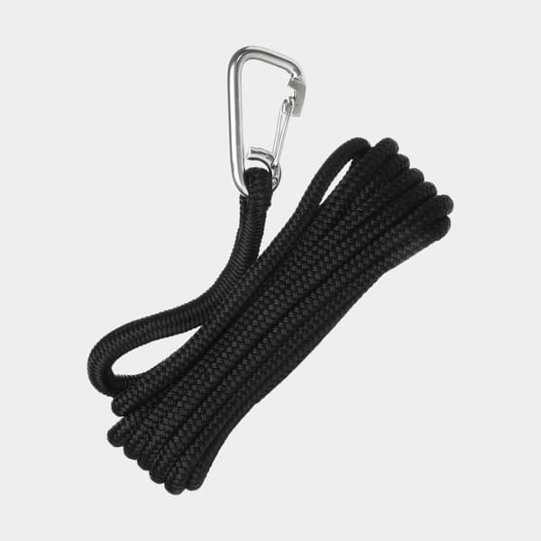 Förtöjningslina med isplitsad karbinhake NOCK Marstrand Klick&amp;Go, 16-flätad polyester, Ø12 mm, 6 meter, svart
