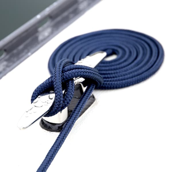 Förtöjningslina med isplitsad karbinhake NOCK Marstrand Klick&amp;Go, 24-flätad polyester, Ø14 mm, 6 meter, marinblå