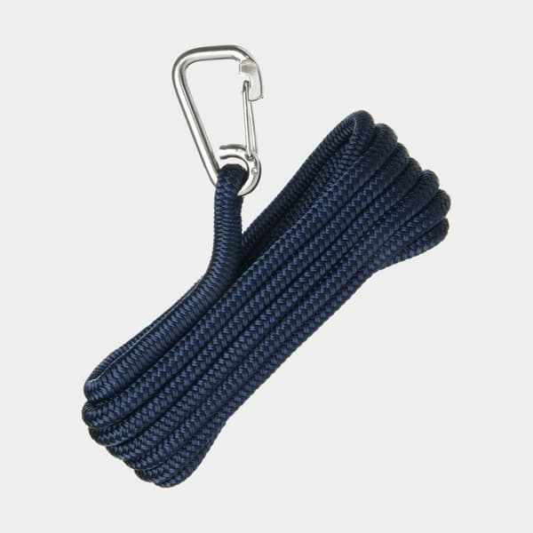 Förtöjningslina med isplitsad karbinhake NOCK Marstrand Klick&amp;Go, 24-flätad polyester, Ø14 mm, 6 meter, marinblå