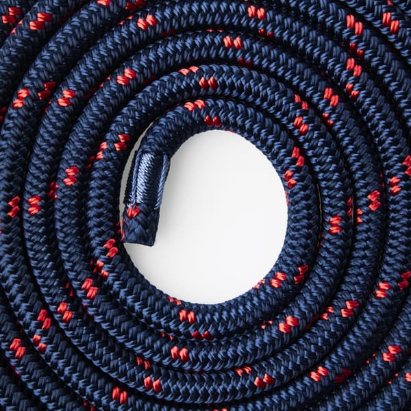 Förtöjningslina med förstärkt ögla NOCK Gullholmen, extra elastisk, 24-flätad nylon, Ø10 mm, 8 meter, blå/röd