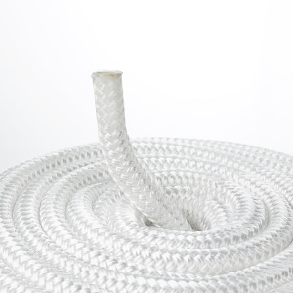 Ankarlina med rostfri kaus NOCK Svartlöga, 24-flätad polyester, Ø14 mm, 40 meter, vit