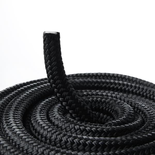 Ankarlina med rostfri kaus NOCK Svartlöga, 24-flätad polyester, Ø14 mm, 40 meter, svart