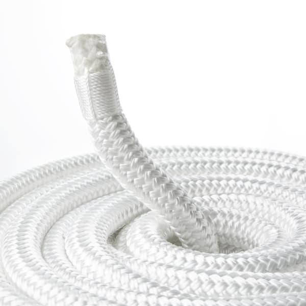 Blyad ankarlina med rostfri kaus NOCK Norrpada, 24-flätad polyester, Ø16 mm, 40 meter (bly hela längden - för ankarspel), vit