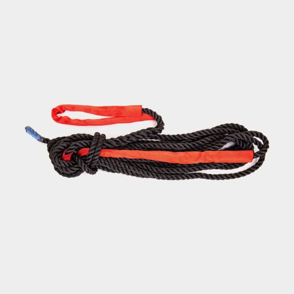 Förtöjningslina med förstärkt ögla PolyRopes Storm, extra elastisk, 3-slagen polyester, Ø14 mm, 6 meter, svart