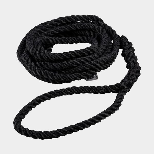 Förtöjningslina med splitsad ögla Qvarken Classic, 3-slagen polyester, Ø16 mm, 10 meter, svart