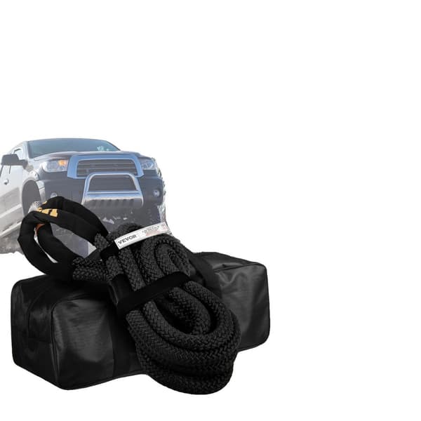 Slæbetov, Nylon Dobbeltflettet, Kinetisk Energi Genopretning, Sort 52300lbs Black 52300lbs