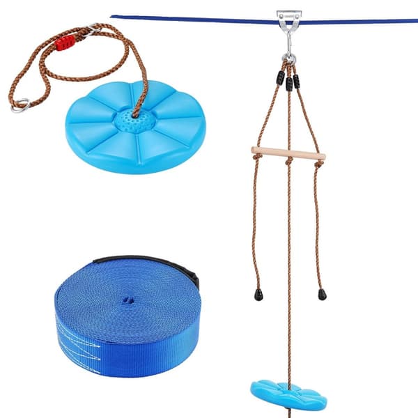 Zipline Kit för Bakgårdsnöje, 52 ft Längd, 500 lb Kapacitet,52 fot 52ft