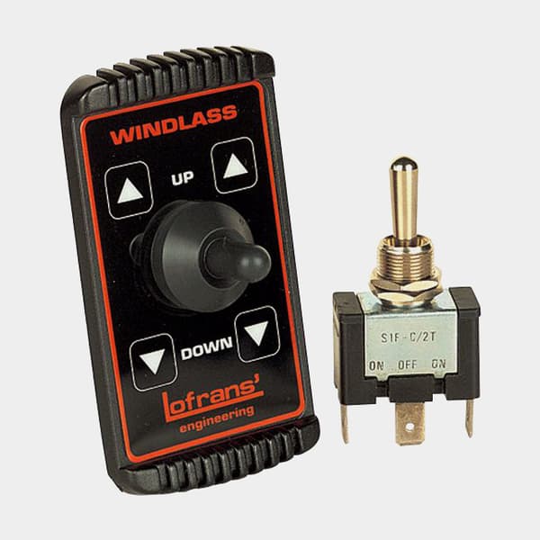 Styrpanel (upp/av/ner) Lofrans CONTROL SWITCH TYPE ''L'', 12/24 V, passar till Lofrans ankarspel