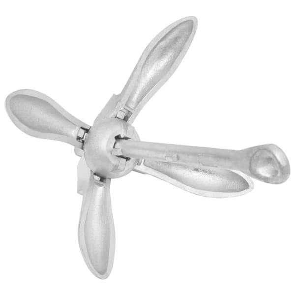 vidaXL Hopfällbart ankare silver 2,5 kg smidbart järn -  Ankare