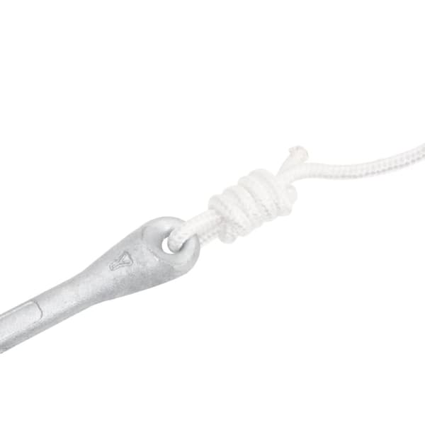 Foldbart anker med reb 3,2 kg formbart jern sølvfarvet - Foldbart Anker - Foldbare Ankre - Home & Living