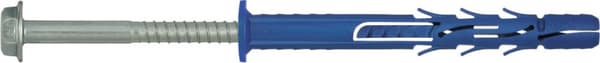 Polyamidikarmitulppa 10x80 mm kauluksella, sähkösinkitty ruuvi, 50 kpl:n pakkaus.