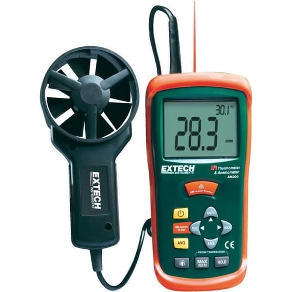 Termoanemometer - Extech - AN-200 - Vikt 180g - Spänning 36V