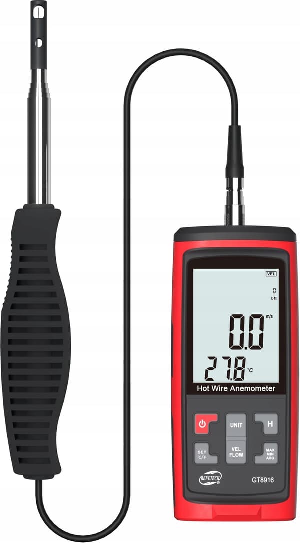 ANEMOMETRI TERMO TUULUN MITTAUS LÄMPÖTILA LCD-OHJELMISTO