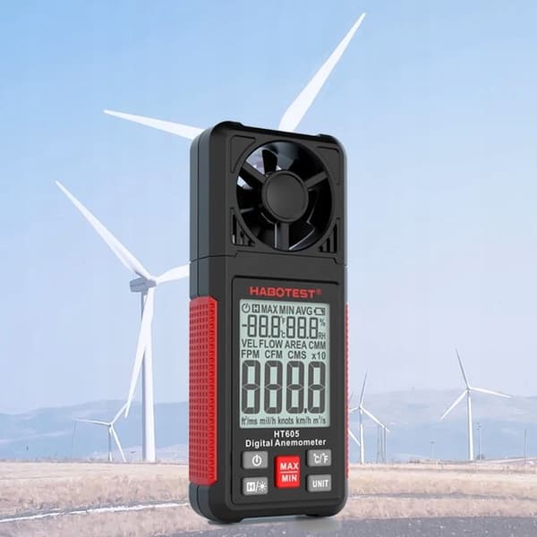ANEMOMETER MÄTER VINDSTYRKAN MÄTER VOLYM, HASTIGHET OCH TEMPERATUR