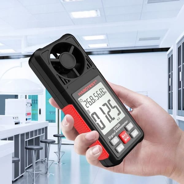 ANEMOMETER MÄTER VINDSTYRKAN MÄTER VOLYM, HASTIGHET OCH TEMPERATUR