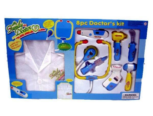 Doctor with apron in a box set of HIPO