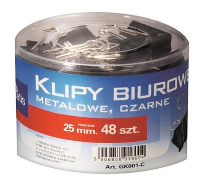 Klip biurowy 25mm op48 tuba. TETIS