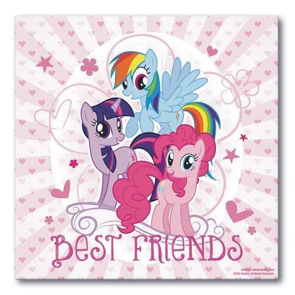 25x25cm canvas imprinted with the MLP. Starpak