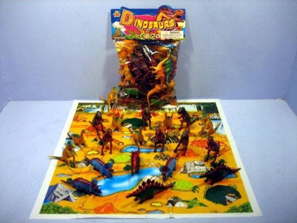 Dinosaurs 20 pieces in a bag with a mat. HIPO
