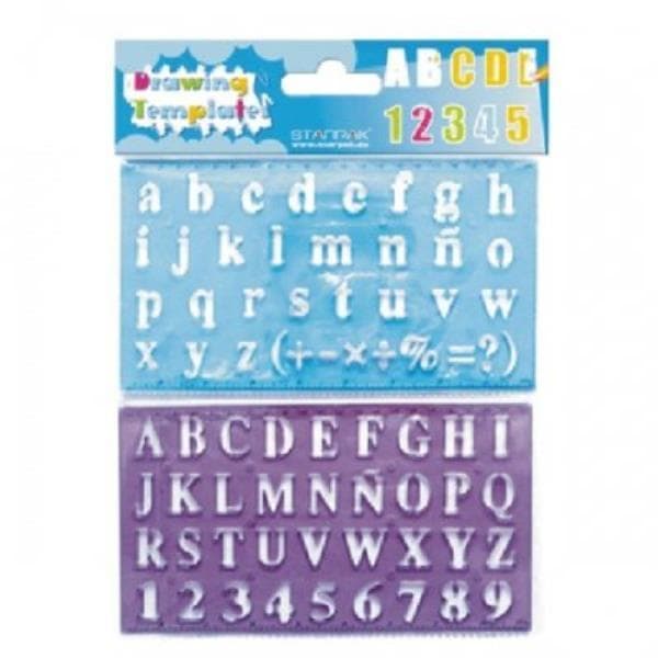 Numbers Templates plastic letters. Starpak
