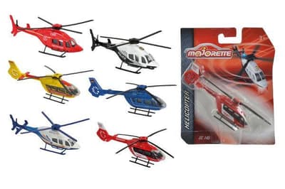 MAJORETTE Helikoptery 6 rodz. blister, cena za 1szt.