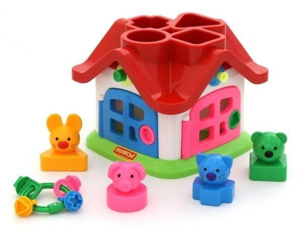 Polesie 9159 Zabawka logiczna domek sorter kształtów w siatce